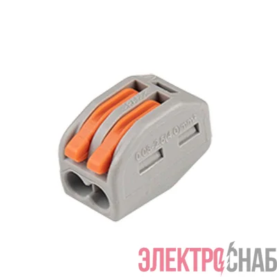 Клемма монтажная рычажного соединения PTC-2P 222-412 BL/10 450В 32А 0.08-2.5(4.0)кв.мм Jazzway 5050709