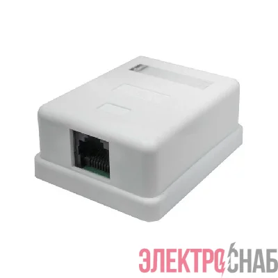 Розетка компьютерная 8P8C RJ-45 UTP кат.5E 1 порт (DIY) SUPRLAN 10-0307-1