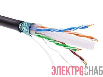 Кабель информационный экранир. F/UTP кат.6 4х2 PE черн. (уп.305м) DKC RN6FUPE3BK