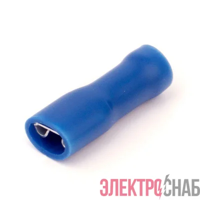 Наконечник изол. "розетка" 1.5-2.5кв.мм A=6.3х0.8мм син. (уп.100шт) DKC 2B02TP