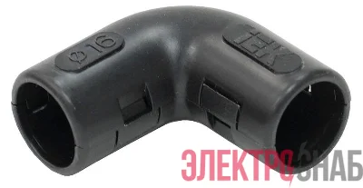 Поворот открывающийся на 90град. CI16G черн. IEK CTA10D-CIG16-K02-050