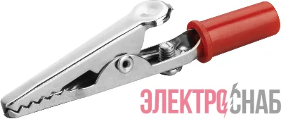 Зажим "крокодил" 15А 80 848 OAC-15A-53-R25 красн. ОНЛАЙТ 80848