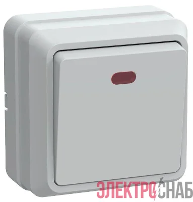 Выключатель 1-кл. ОП Октава 10А IP20 ВС20-1-1-ОБ с индикацией бел. GENERICA EVO11-K01-10-DC