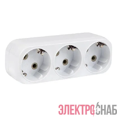 Разветвитель 3-м с заземл. 16А IP20 250В плоск. PROxima EKF ARP16-3