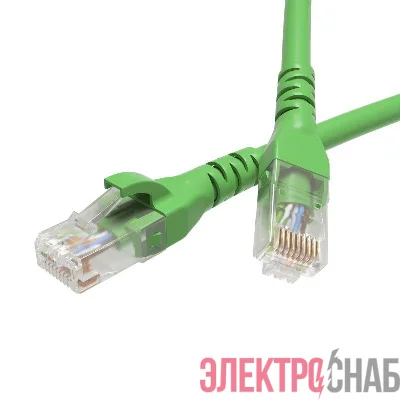 Патч-корд кат.6 U/UTP неэкранир. 4х2 LSZH 1м зел. DKC RN6UU4510GN