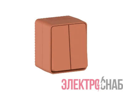 Выключатель 2-кл. ОП AtlasDesign PROFI IP54 10AX терракот. SE ATN547051