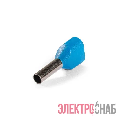 Наконечник штыревой втулочный изолированный НШВИ(2) 2.5-10 ЕВРО син. КВТ 103247