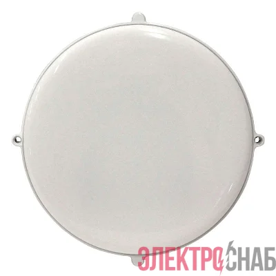 Светильник ДПО 03-015-201 &&"Управдом&&" Г СПЕЦСВЕТ [295] 15Вт 220В 6500К 1200Лм УХЛ2 IP65 опал ПММА /корпус алюм. плоск. бел. d185 (инд. упак.) Элетех 1030450295