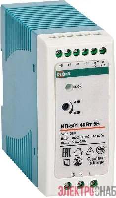 Источник питания импульсный 40Вт 24В 1.7А ИП-501 DEKraft 52074DEK