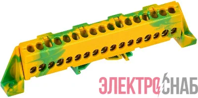 Шина PE &quot;земля&quot; в комб. изол. &quot;Стойка&quot; 6х9-17-ЖЗ TEKFOR IEK TF-NN10-17-DP-K52