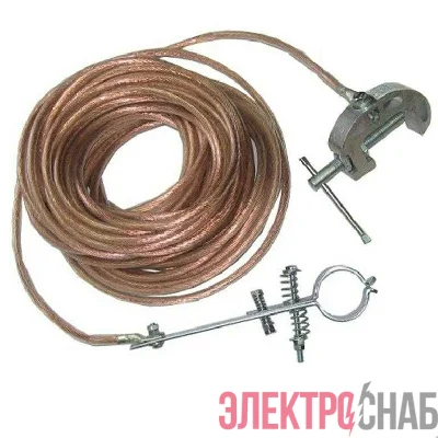 Заземление переносное ЗПС-1 Д для пожарных стволов 25кв.мм длина спуска 10м Антиток Д413683