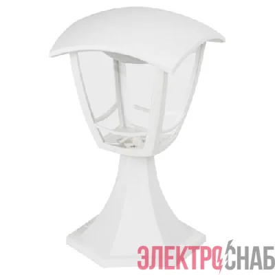 Светильник светодиодный садово-парковый ДТУ 07-8-001 Валенсия 8Вт 3000К IP44 4 гранный напольный бел. Эра Б0064284