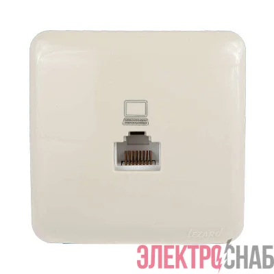 Розетка компьютерная 1-м ОП VIOLA крем. LEZARD 751-0300-139