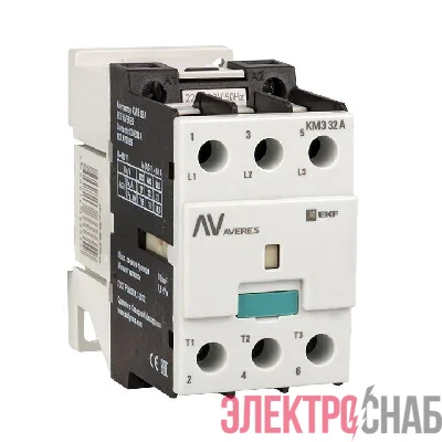 Контактор КМЭ 32А кат. 230В AC AVERES EKF ctr-s-32-00-230-av