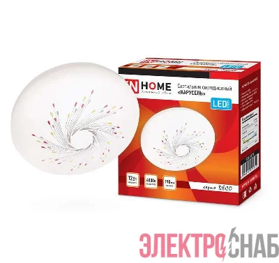 Светильник светодиодный DECO 12Вт 230В 4000К 1080лм 210х65мм КАРУСЕЛЬ IN HOME 4690612021850