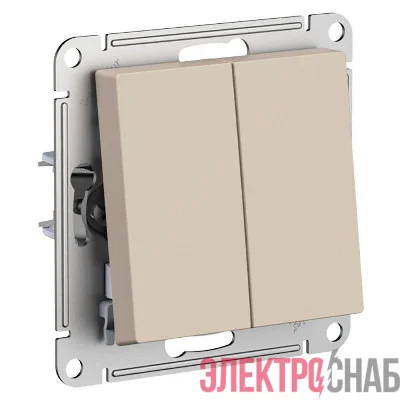 Выключатель 2-кл. AtlasDesign (сх. 5) 10AX механизм песочн. SE ATN001251