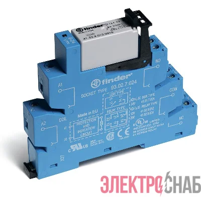 Модуль интерфейсный электромеханич. реле 2CO 8А AgNi 220В DC IP20 винт. клеммы FINDER 385202400060