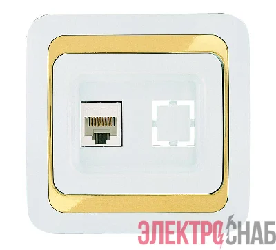 Розетка компьютерная Mimoza с зол. вставкой Makel 12235