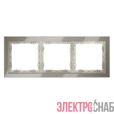 Рамка 3-м S70 стеклян. шелк Voltum VLS110304