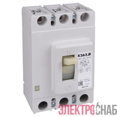 Выключатель автоматический 3п 100А 20кА ВА51-35М1-340010-100А-1250-690AC-УХЛ3 КЭАЗ 108310