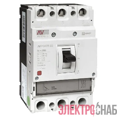 Выключатель автоматический 3п 200А 35кА AV POWER-2/3 TR AVERES EKF mccb-23-200-TR-av