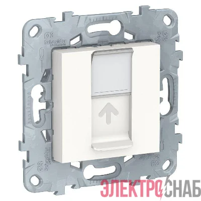 Механизм розетки компьютерная UNICA NEW RJ45 одиноч. кат.5е UTP бел. SchE NU541118