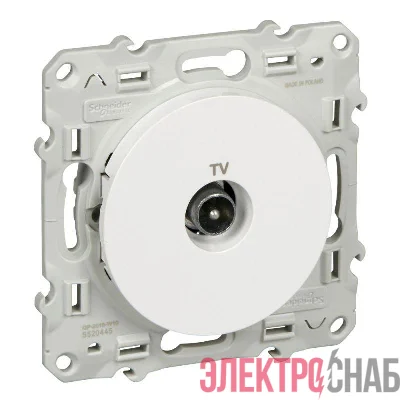 Механизм розетки TV 1-м Odace оконечная бел. SchE S52R445