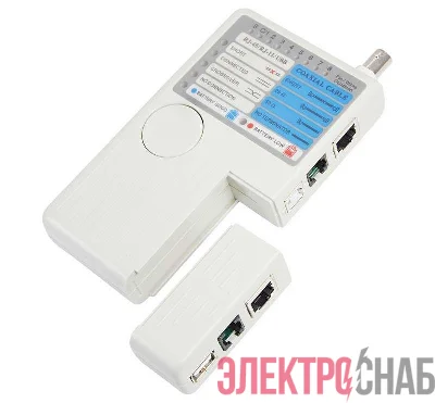 Тестер кабеля универс. RJ-45+RJ-11+RJ-12+USB+BNC (HT-2468B) REXANT 12-1003