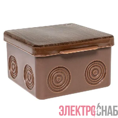 Коробка распаячная КМР-030-035 пылевлагозащ. 80х80х54 без мембранных вводов темн. дерево PROxima EKF plc-kmr-030-035-t