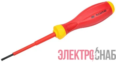Отвертка диэлектрическая шлицевая SL2.5х75 K3 1000В ARMA2L 3 IEK A2L3-SC30-K3-SL-25-075