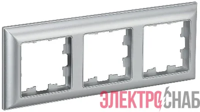 Рамка 3-м BRITE РУ-3-Бр алюм./алюм. IEK BR-M32-12-K47
