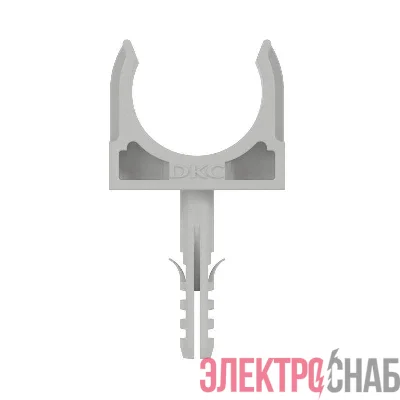 Держатель для труб (клипса) d25мм с защелкой и дюбелем DKC 51325