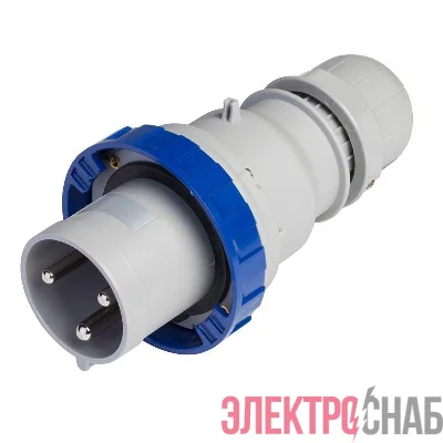 Вилка эл. каб. 63А 2P+E 230В IP67 DKC DIS2186333