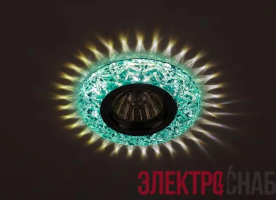 Светильник DK LD4 BL/WH декор cо светодиодной подсветкой MR16 голуб. ЭРА Б0028087