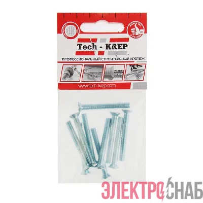 Винт DIN965 с потайной головкой М5х40 оцинк. (уп.10шт) Tech-KREP 102996