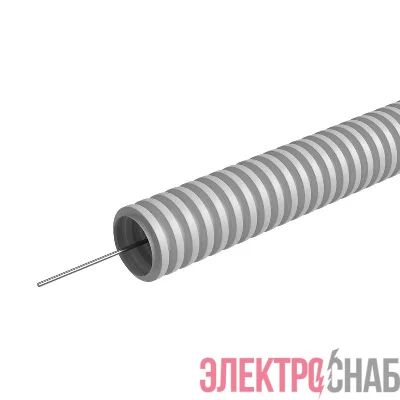 Труба гофрированная ПВХ легкая d32мм KM-FRTGPVC-32 с протяжкой самозатух. (уп.50м) КМ LO63885
