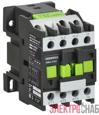 Контактор КМИе-11210 12А 230В/АС3 1НО GENERICA KKME11-012-230-10