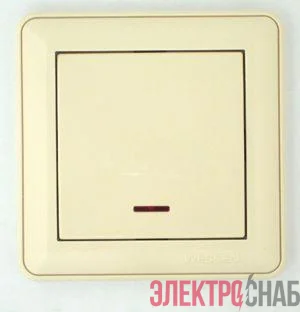 Механизм выключателя 1-кл. СП W59 16А IP20 с индик. сл. кость SchE VS116-153-2-86