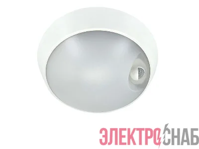 Светильник светодиодный WP 15 C 12W OP 840 D220 WH MDM 220х80мм 12Вт 4000К IP65 ЖКХ круглый пылевлагозащ. с датчиком движения бел. Русский Свет 15071523453