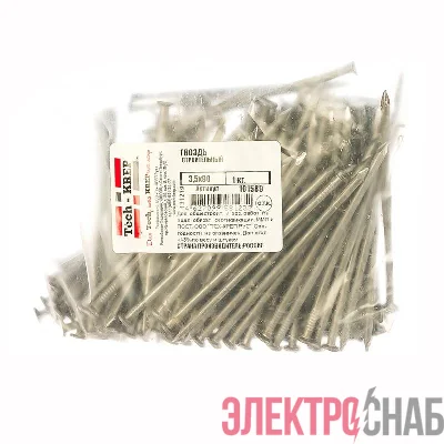 Гвоздь строительный 3.5х90 (уп.1кг) Tech-KREP 101589