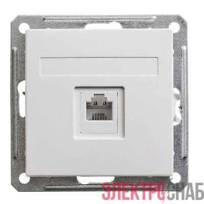 Розетка телефонная СП W59 RJ11 1А 160В механизм бел. SE RSI-152T-1-86