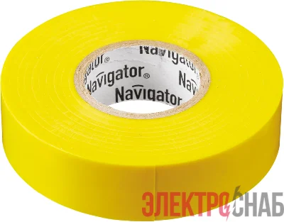Изолента ПВХ 15мм (рул.20м) желт. NIT-B15-20/Y Navigator 71105