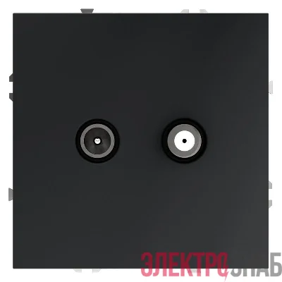 Розетка телевизионная оконечная TV + SAT 2-м СП S70 механизм графит Voltum VLS060407