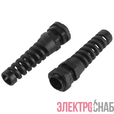 Ввод кабельный (сальник) PGR 13.5 d6-12мм (d отверст. 20.5мм) IP54 с гибким отводом (уп.10шт) Эра Б0065201