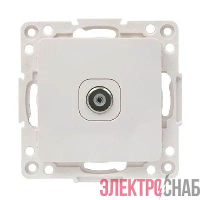 Розетка телевизионная TV 1-м Стокгольм 5-862МГц 75Ом механизм бел. PROxima EKF EYA00-027-10