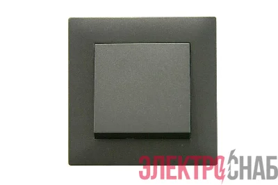 Выключатель 1-клав. Karea RIZZ STAR дым. металлик Makel 88050001