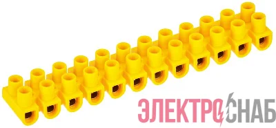 Колодка клеммная ЗВИ-20 н/г 4-10кв.мм 12 пар желт. IEK UZV7-020-06