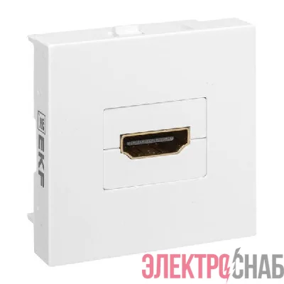 Розетка HDMI 1-м СП 2мод. без индикатора бел. EKF E2MR-21HDMI-10
