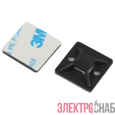 Площадка самоклеящаяся под хомуты 25х25мм NO-225-311 черн. (уп.10шт) Эра Б0066689