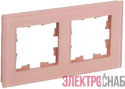 Рамка 2-м BRITE РУ-2-2-БрП стекло перс. матов. IEK BR-M22-G-31-K96